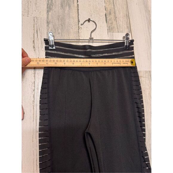 Slayoga High Waist Solid Color Mesh Contrast Yoga Leggings - Picture 11 of 13